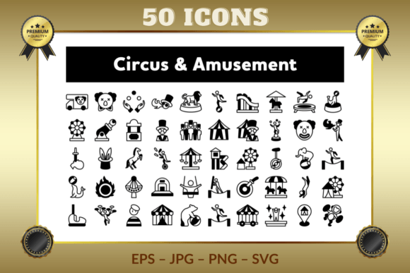 Download Circus Half Glyph Icons - Premium Resources