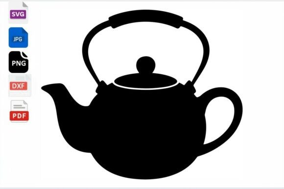 Download Teapot Silhouette SVG PNG DXF PDF Files - Pdf Collection