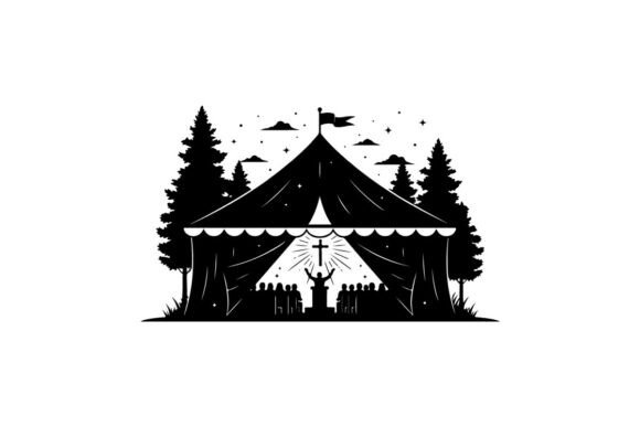 Download Silhouette of a Person Under a Circus Te - Premium Resources