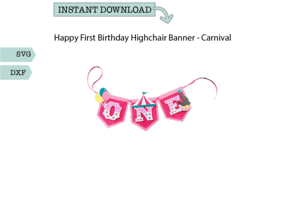Download Happy First Birthday Highchair Banner - Premium Resources
