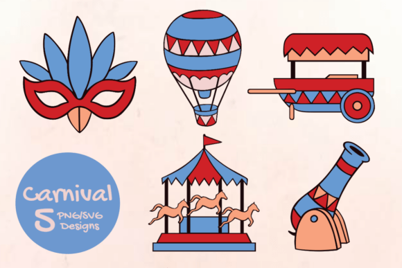 Download Carnival and Circus Doodle Bundle - Premium Resources