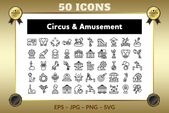 Download Circus Outline Icons - Premium Resources