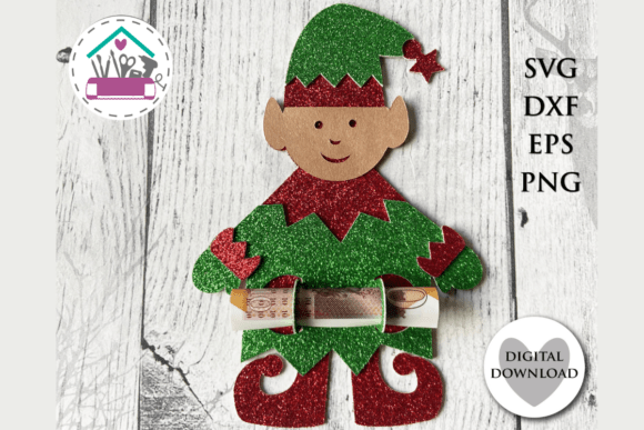 Download Christmas Elf Money Holder Gift Card SVG - Gift Collection